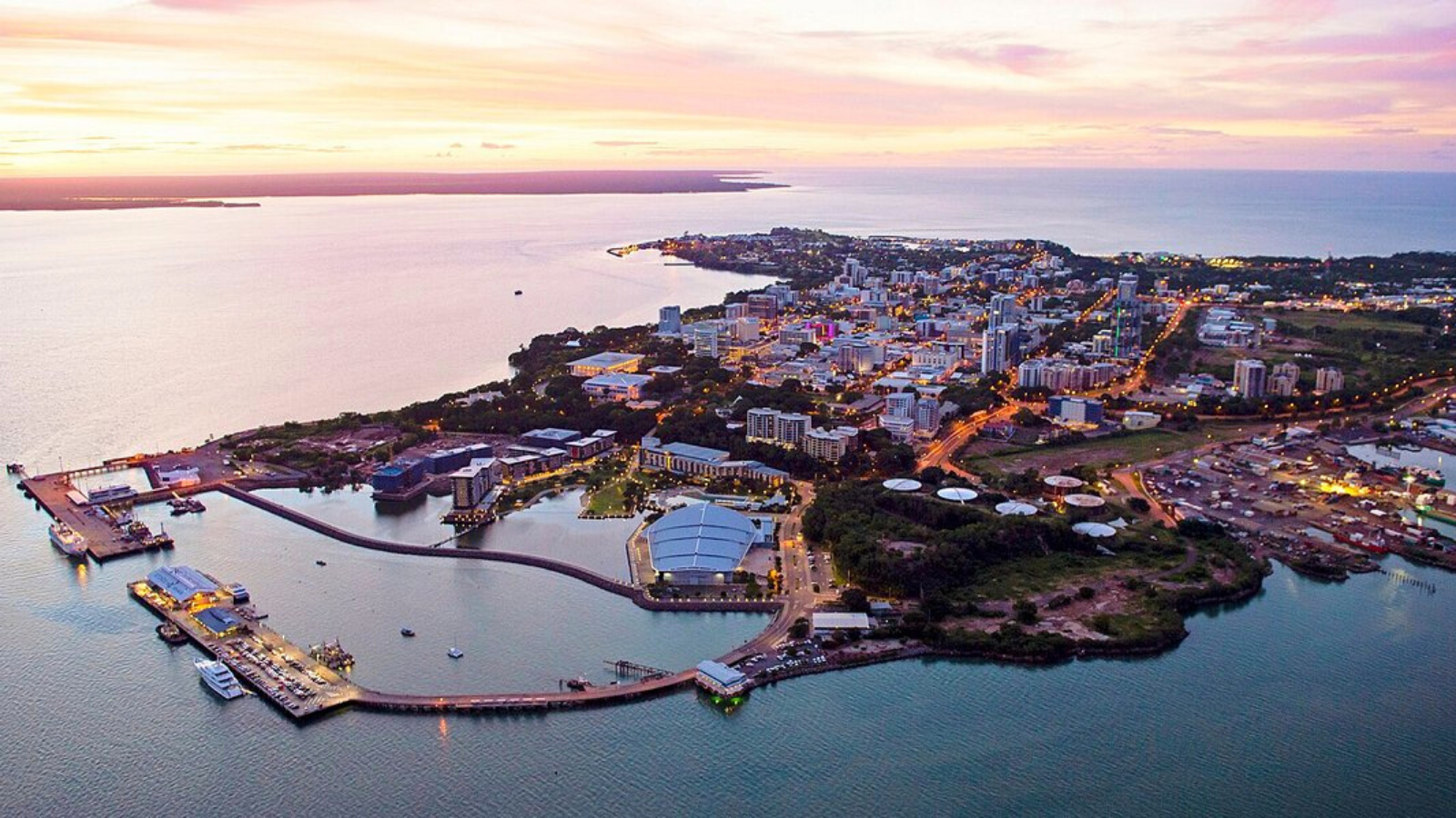 An aerial view of Darwin